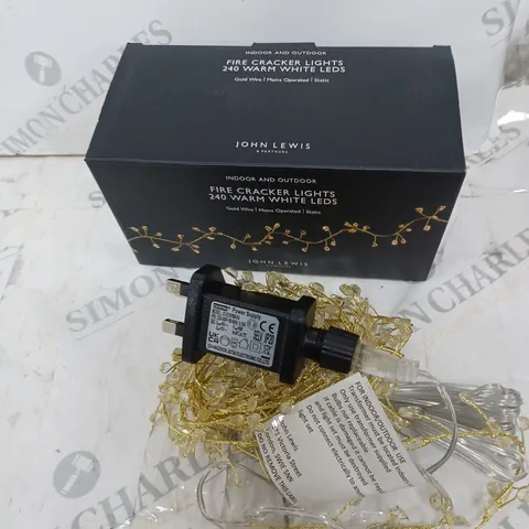 JOHN LEWIS FIRE CRACKER LIGHTS 240 WARM WHITE LEDS