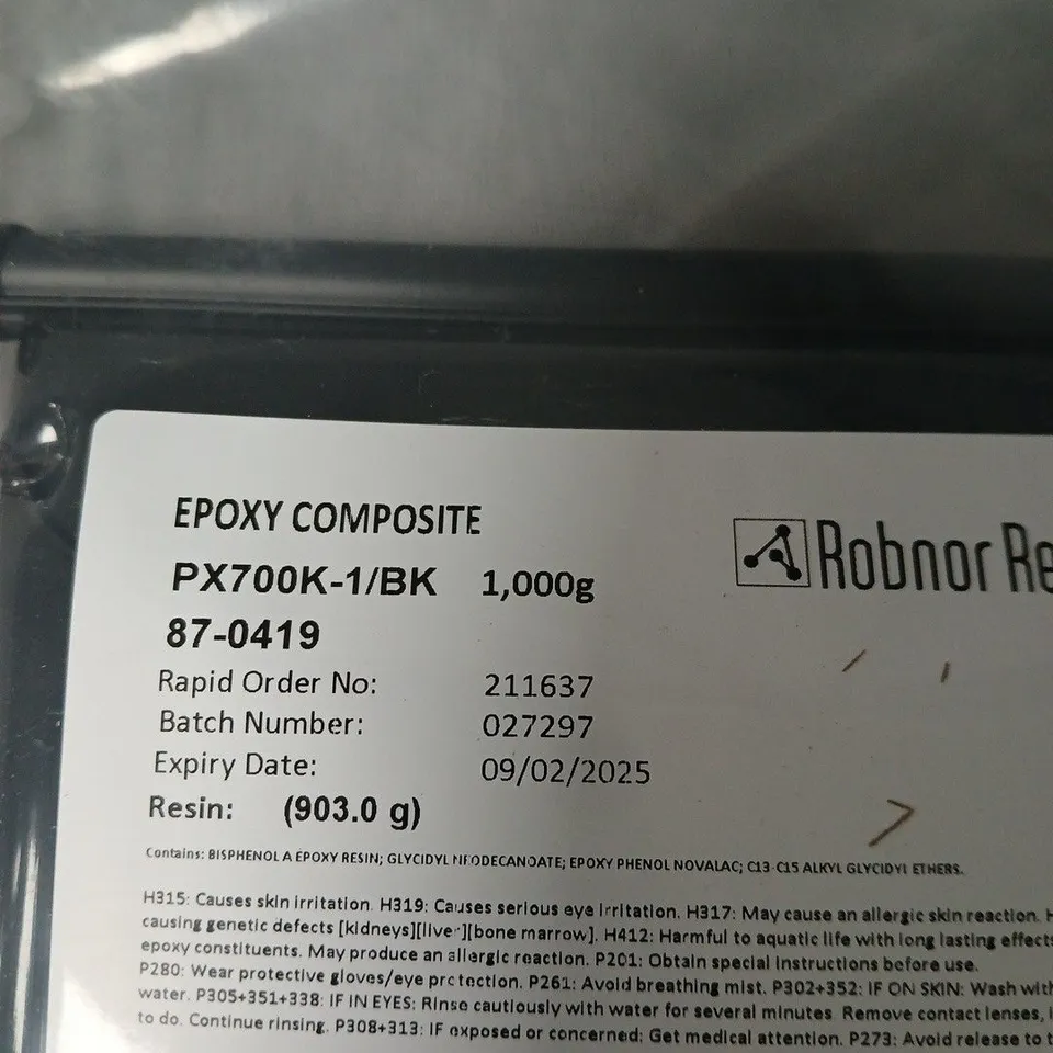 ROBNOR RESINLAB EPOXY COMPOSITE PX700K-1/BK, 1 KG-EXPIRY DATE 9/25 