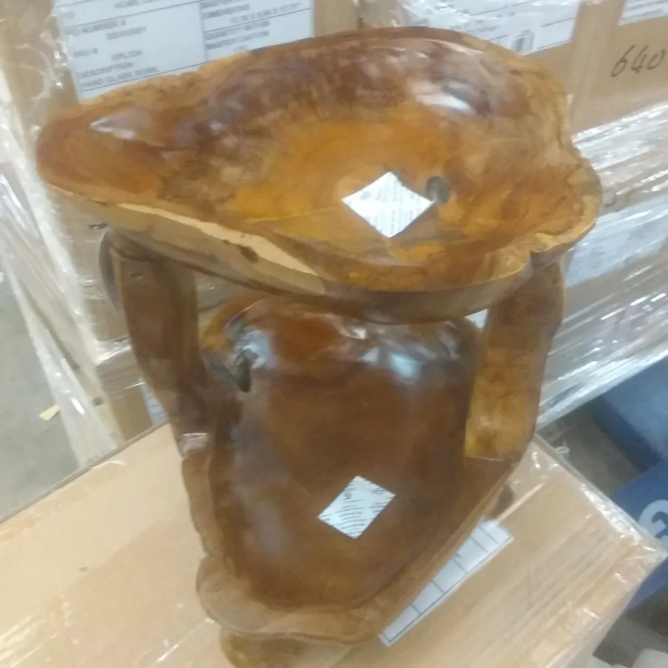 BRAND NEW BOXED TEAK TWO TIER SERVER