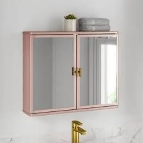 BOXED ELSIE MIRROR WALL CABINET - BLUSH PINK (1 BOX)