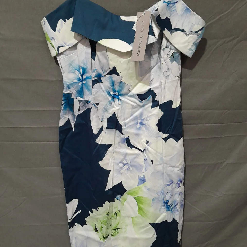 MICHAELA LOUISA BLUE FLORAL DRESS - UK 10
