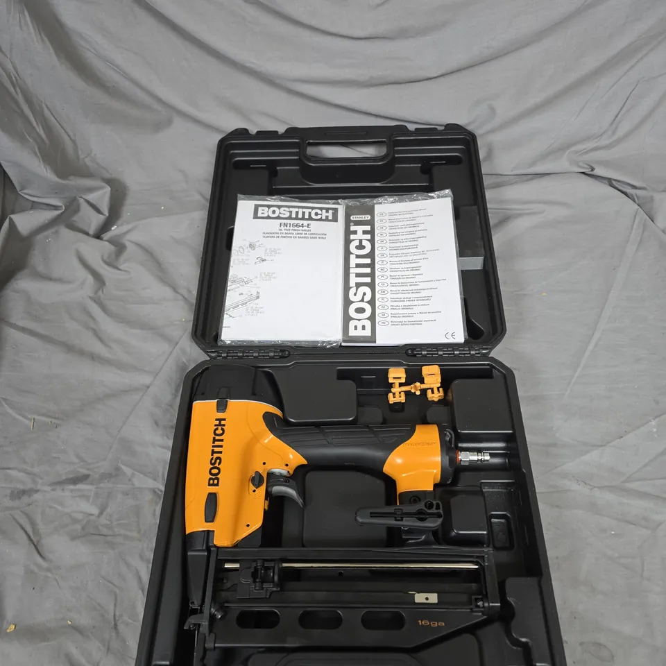 BOSTITCH FN1664-E 16-GAUGE FINISH NAILER – IN CASE WITH MANUAL