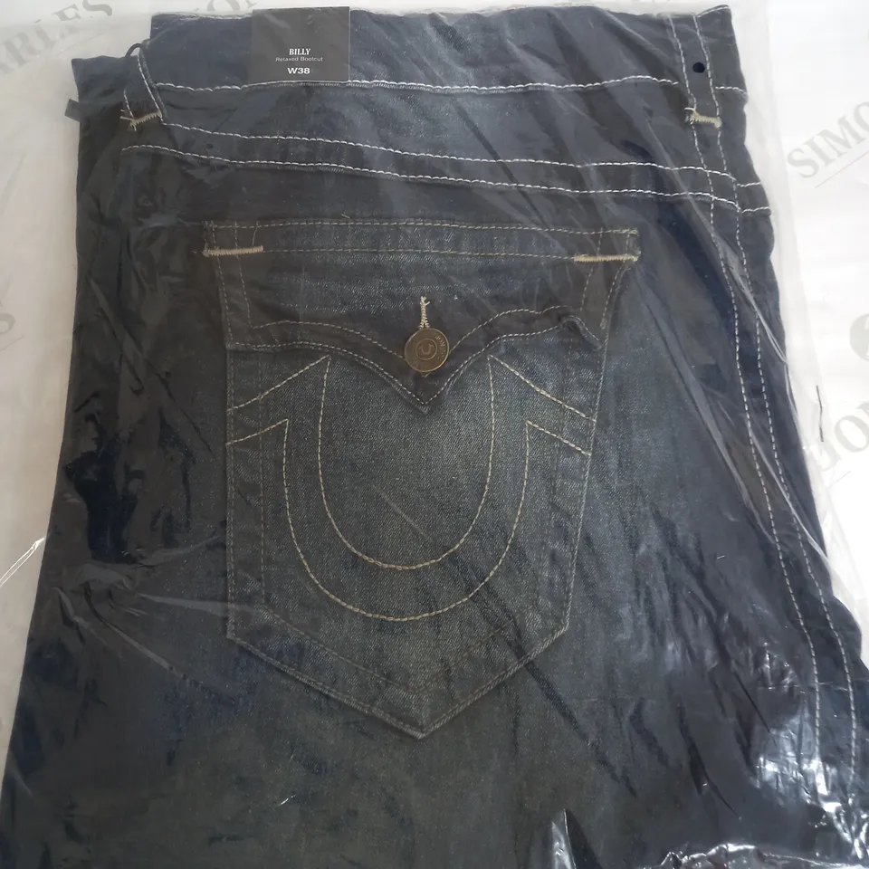 TRUE RELIGION BILLY BOOTCUT W38 JEANS IN NAVY - SIZE 38