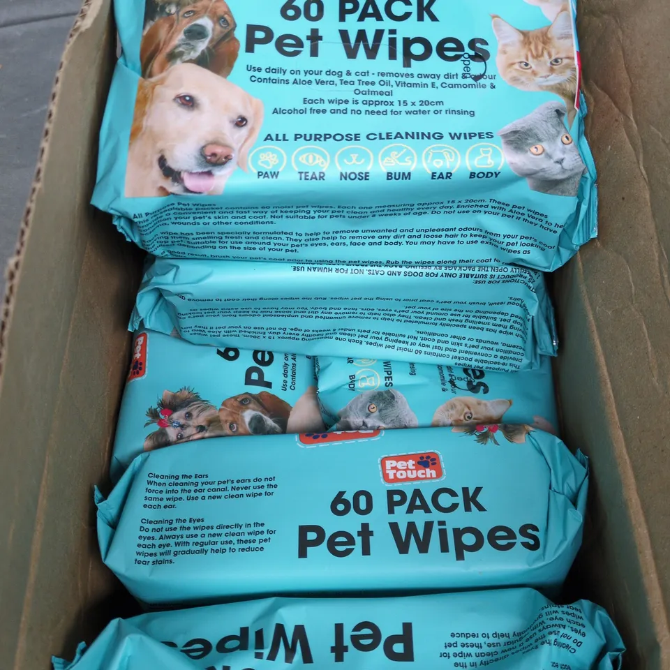 6 X PET TOUCH PET WIPES 