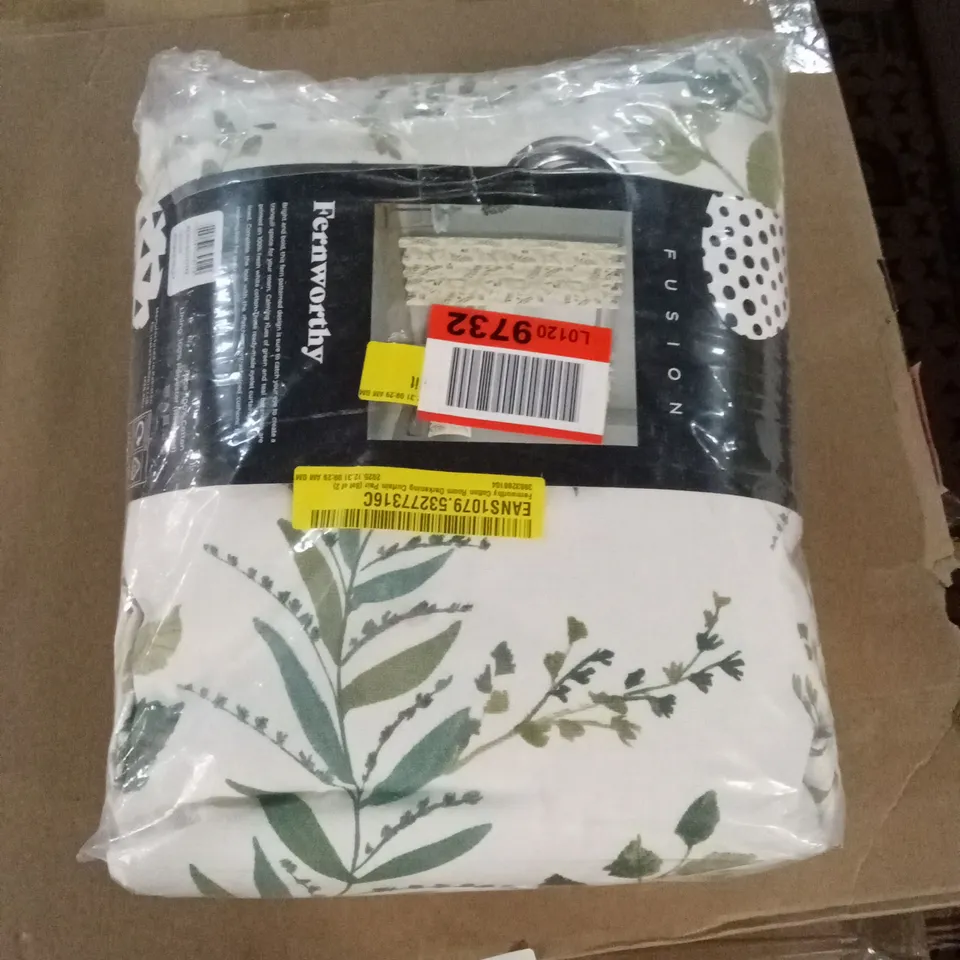 BAGGED FERNWORTHY COTTON ROOM DARKENING CURTAIN PAIR // SIZE: 228cm x 228cm
