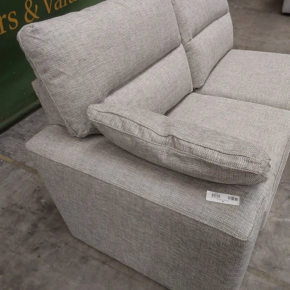 DESIGNER FABRIC UPHOLSTERED CORNER SOFA PIECE WITH CUSHIONS - INCOMPLETE SOFA PIECE