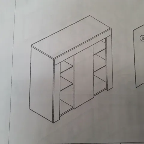 BOXED WHITE SIDEBOARD 