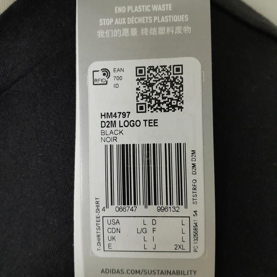 ADIDAS D2M LOGO TEE - UK L