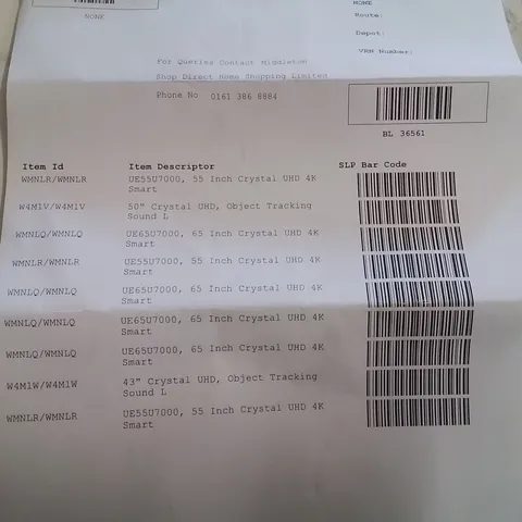 PALLET CONTAINING APPROXIMATELY 9 DAMAGED TVS