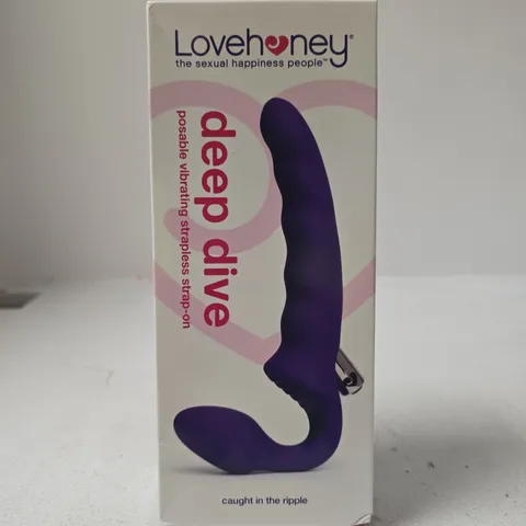 SEALED LOVEHONEY DEEP DIVE POSABLE VIBRATING STRAP-ON