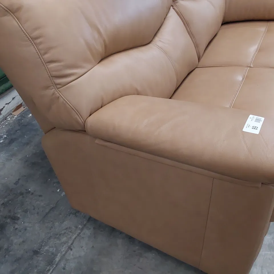 QUALITY BRITISH DESIGNER G PLAN STRATFORD TWO SEATER SOFA REGENT SAND LEATHER 