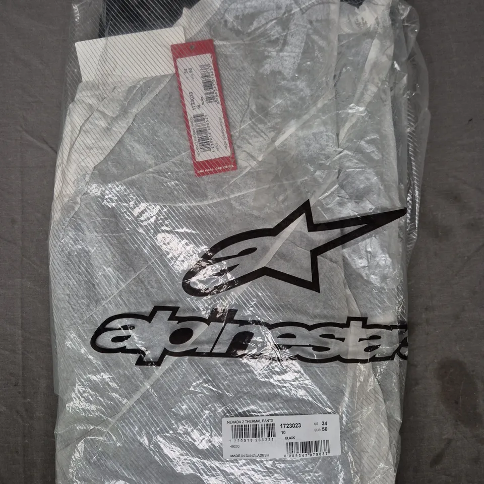 ALPINESTARS NEVADA 2 THERMAL PANTS IN BLACK SIZE EU 50