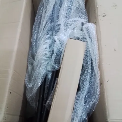 BOXED BLACK METAL STOOL