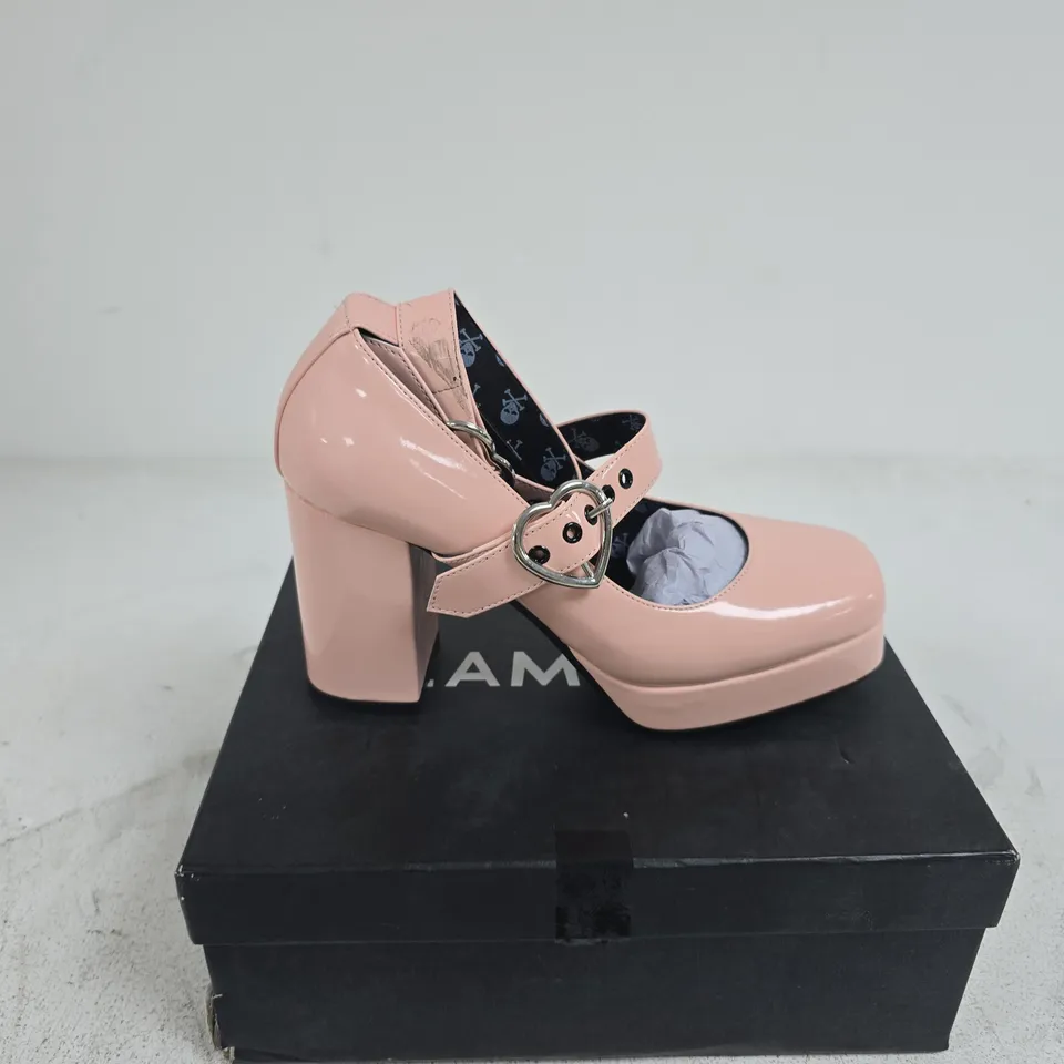 LAMODA PINK PATENT WOMENS SHOES SIZE 4 BOXED