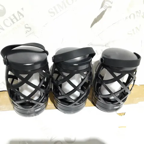 AURAGLOW SET OF FLAME EFFECT LANTERNS