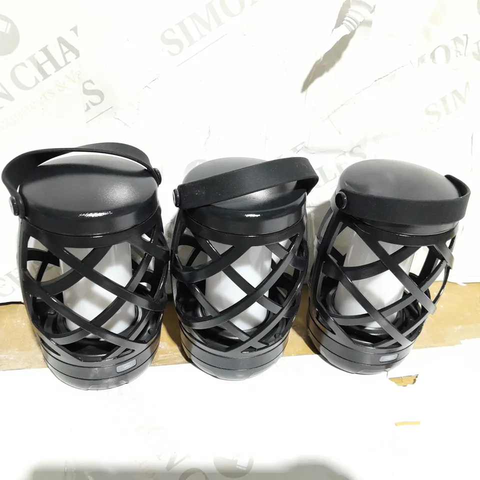 AURAGLOW SET OF FLAME EFFECT LANTERNS
