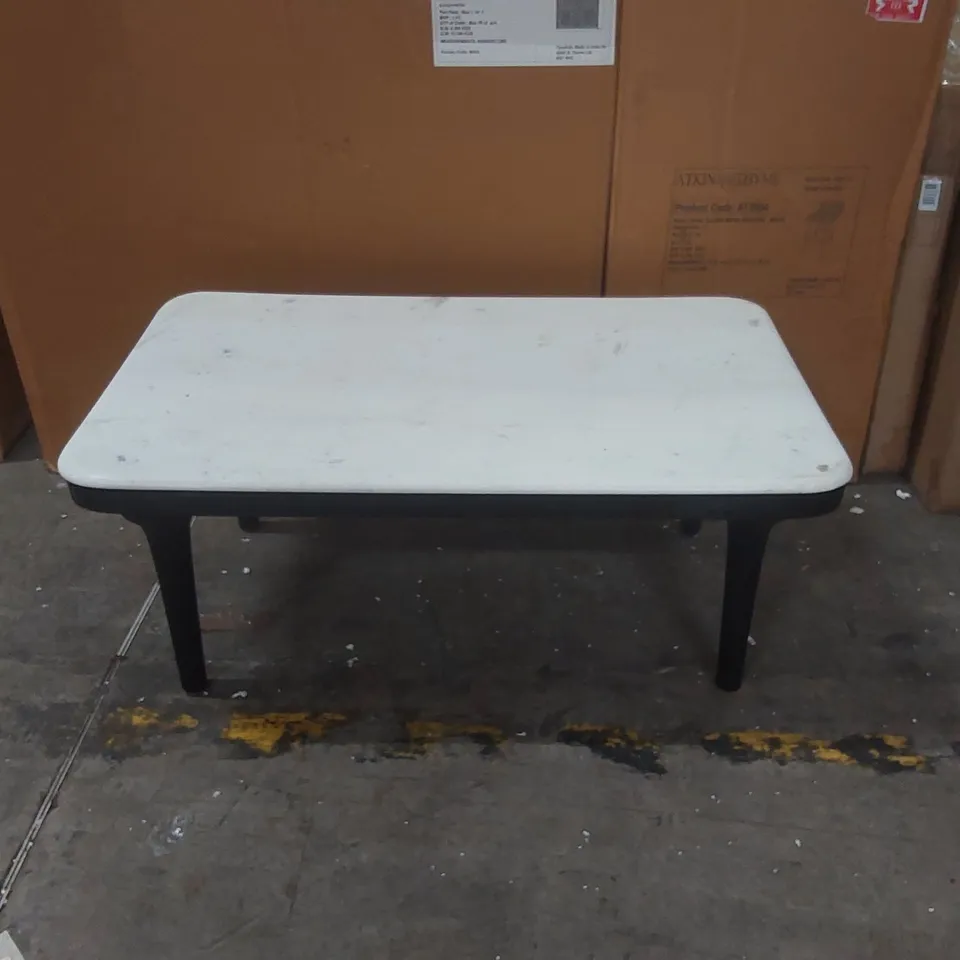 DESIGNER MARBLE TOP COFFEE TABLE