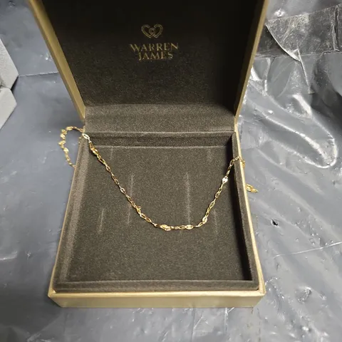 WARREN JAMES GOLD-TONE CHAIN BRACELET IN PRESENTATION BOX