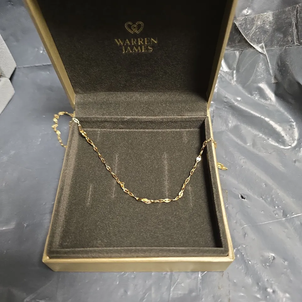 WARREN JAMES GOLD-TONE CHAIN BRACELET IN PRESENTATION BOX