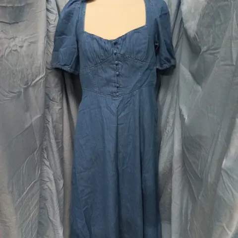 NOBODYS CHILD TULLA MIDI DENIM DRESS - UK 12