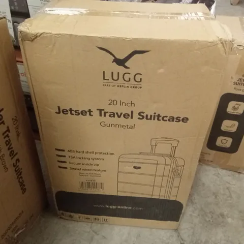 BOXED LUGG - 20INCH JETSET TRAVEL SUITCASE GUNMETAL