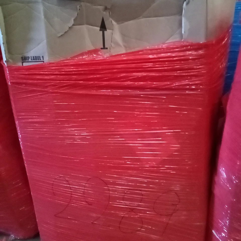 PALLET OF ASSORTED ITEMS INCLUDING DECEN ELECTRIC OVEN, NALAX BADMINTON RACKET, VACUUM CLEANER EXTENSION TUBE, 600MM ROUND BATHROOM MIRROR, PORTABLE FIREPLACE HEATER, FILTERING HALF MASK