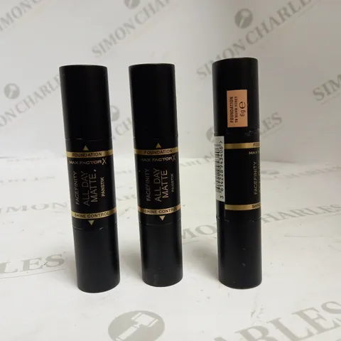 LOT OF THREE MAX FACTOR FOUNDATION STICKS SHADE WARM HONEY