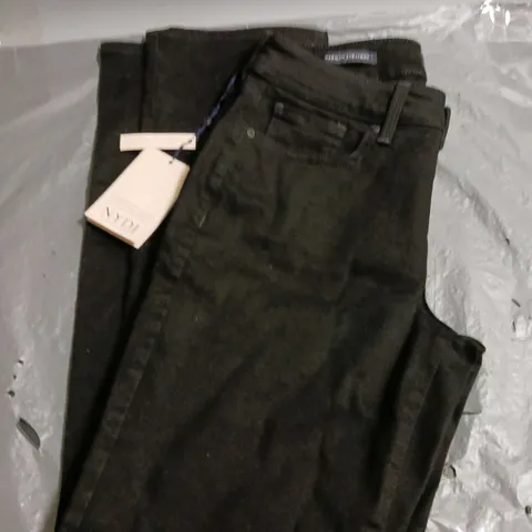 NYDJ LADIES MARILYN STRAIGHT LEG BLACK JEANS SIZE 12