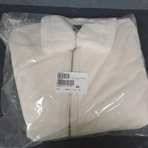ELLEN TRACY FAUX SHEARLING JACKET - M