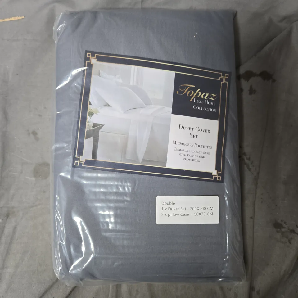 TOPAZ LUXE HOME COLLECTION DUVET COVER SET – DOUBLE (200X200 CM) WITH 2 PILLOWCASES, BOX OF APPROX 10