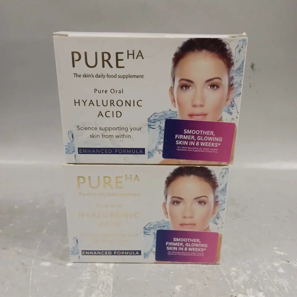 BOXED X2 PUREHA ORAL HYUALURONIC ACID FOOD SUPPLEMENT 30X5ML