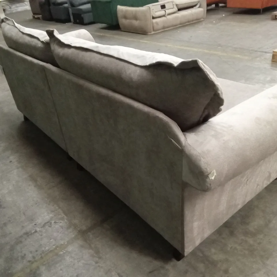 DALTON 4 SEATER TEXTURED WAVE SOFA - MINK