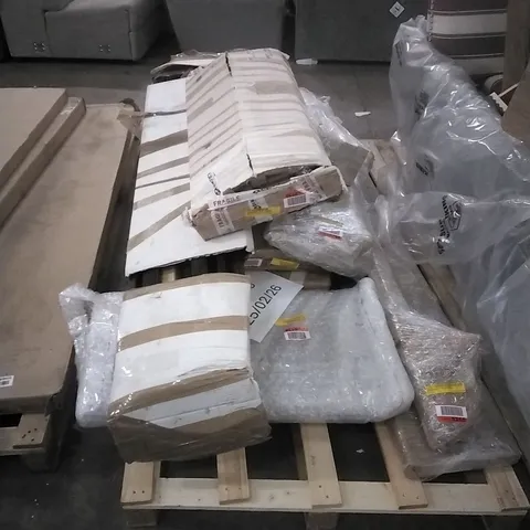 PALLET OF ASSORTED, INCOMPLETE FURNITURE PARTS AND PIECES