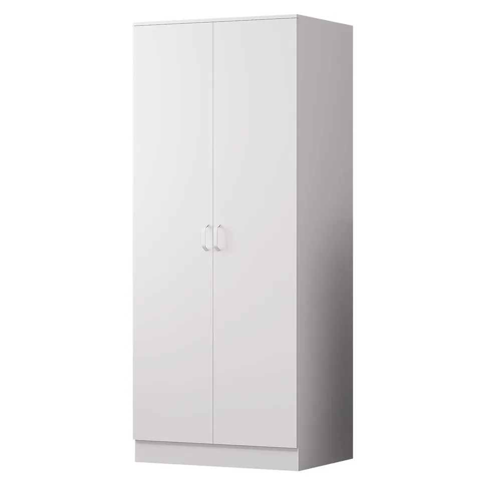 BOXED TUNIS 2 DOOR WARDROBE - MATT WHITE (2 BOXES)