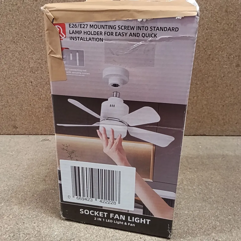 BOXED DETACHABLE CREATIVE FAN LIGHT - BLACK