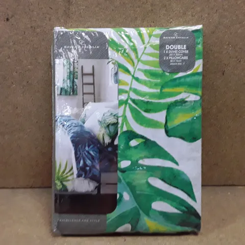 BRAND NEW GAVENO CAVALIA DOUBLE DUVET COVER SET - GREEN