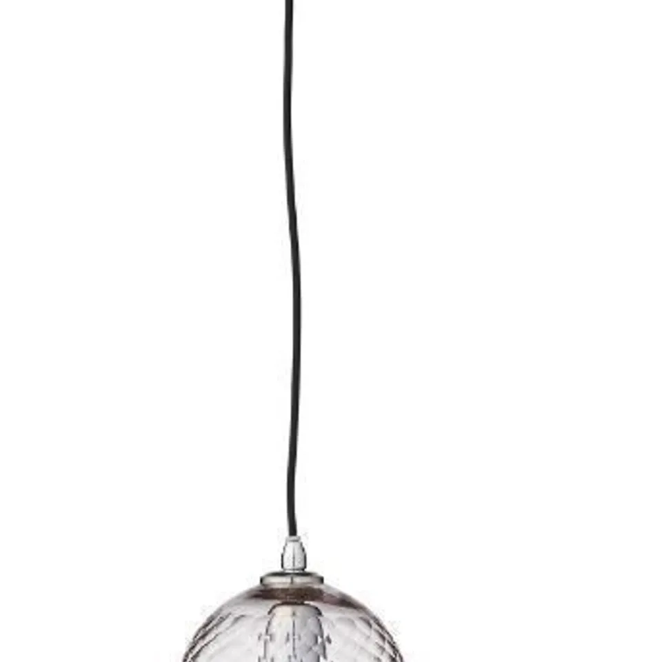 BOXED LENE BJERRE MAISE 1 LIGHT CEILING PENDANT, BLOWN GLASS TEXTURE SHADE PINK