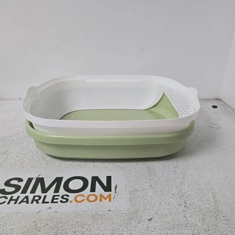 PETU GREEN CAT LITTER TRAY