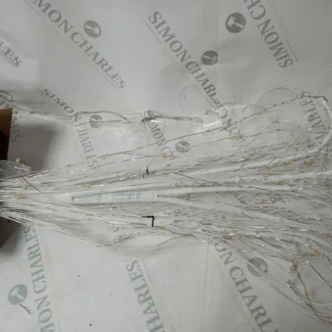 BOXED ALISON CORK PRE-LIT CASCADING GLITTER WHITE WILLOW TREE - COLLECTION ONLY