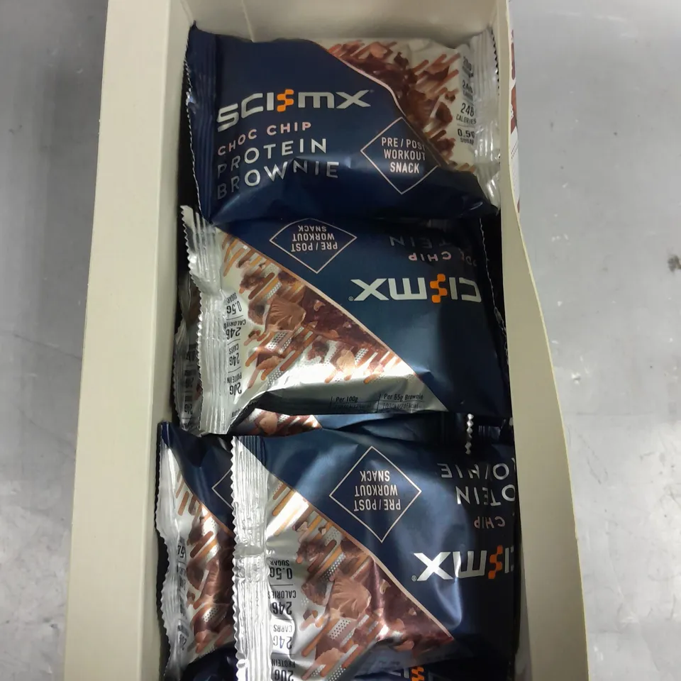 12 X SCI-MX CHOCOLATE CHIP PROTEIN BROWNIES 
