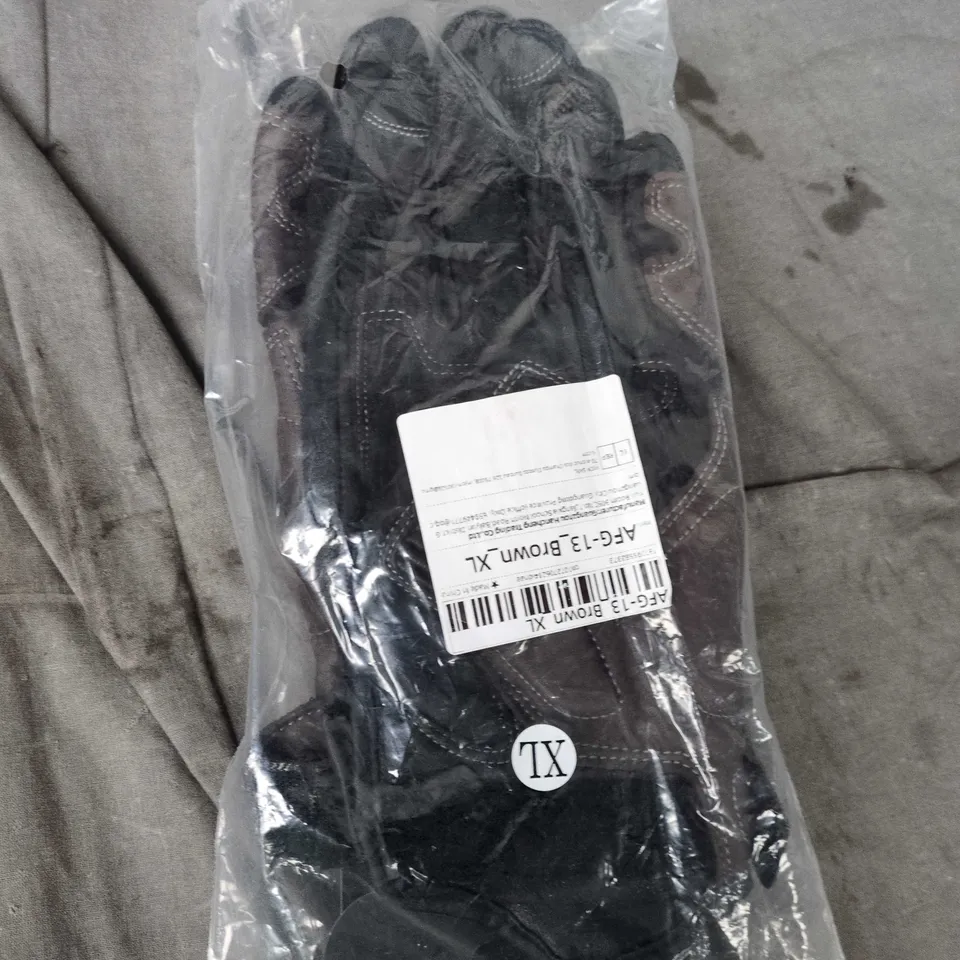ALPINE FOX  BROWN LEATHER GLOVES XL
