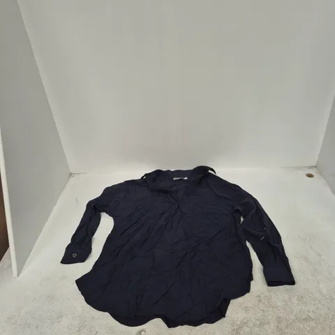 MINT VELVET NAVY LONG-SLEEVE TOP – UK SIZE M