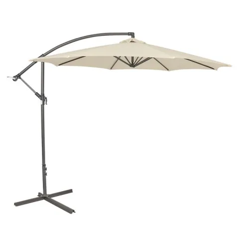 BOXED DICKEY 3M CANTILEVER CREAM PARASOL 