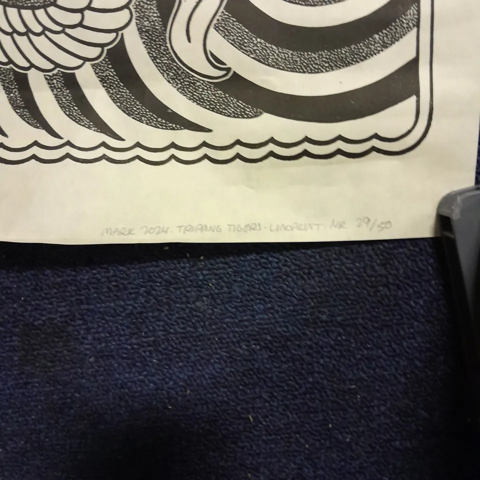 TRIPPING TIGERS MARK 2024 LIMITED EDITION LINO PRINT 