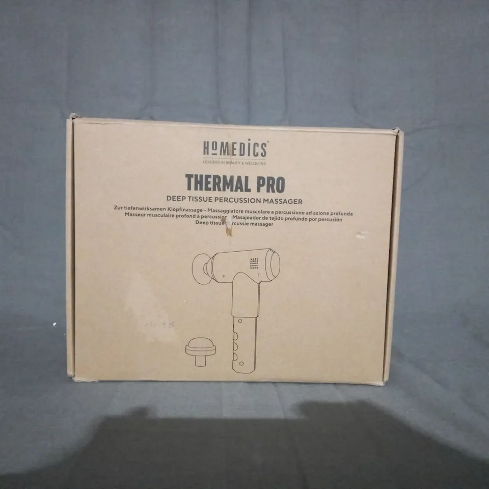 BOXED HOMEDICS THERMAL PRO DEEP TISSUE PERCUSSION MASSAGER