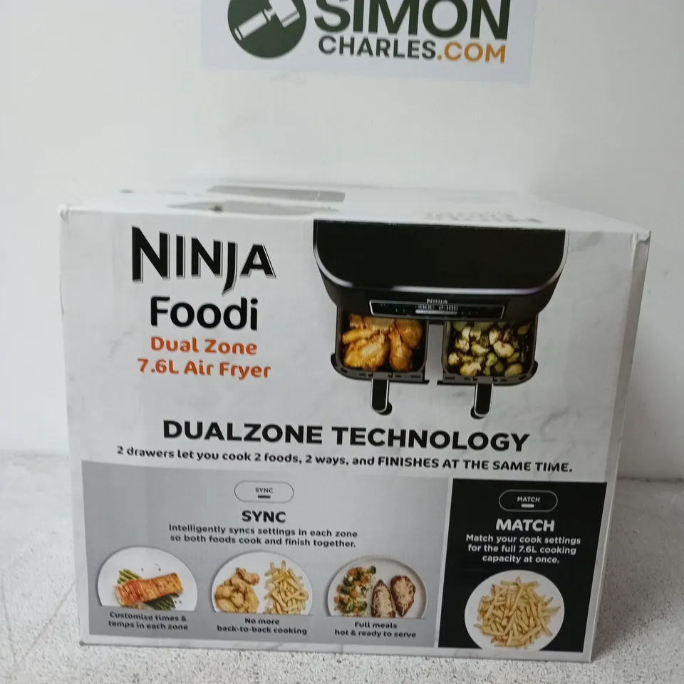 NINJA FOODI DUAL ZONE 7.6L AIR FRYER – BOXED