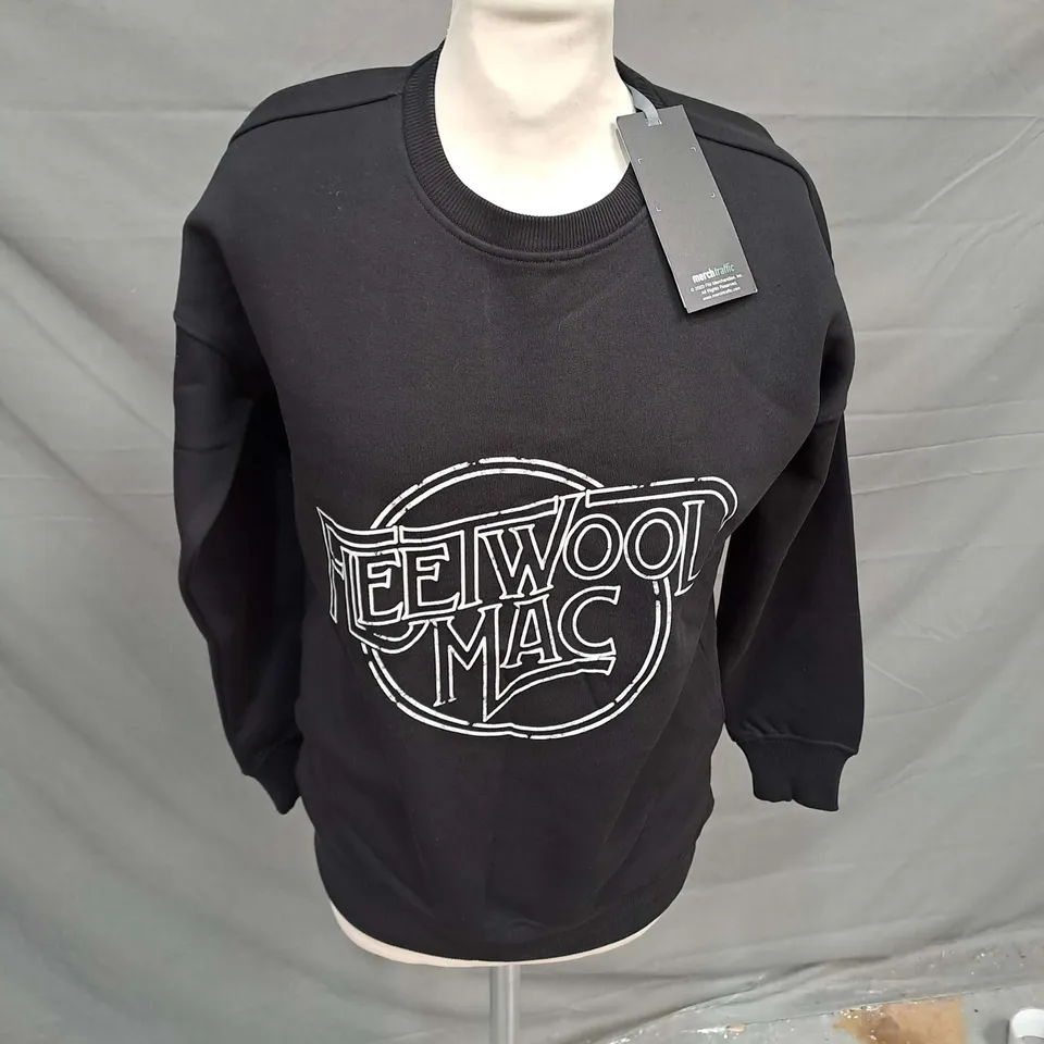 MINT VELVET FLEETWOOD MAC SWEATSHIRT IN BLACK SIZE XS