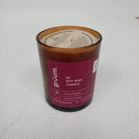 GRUUM LYS SOY WAX CANDLE PLUM NEBULA 170G BOXED