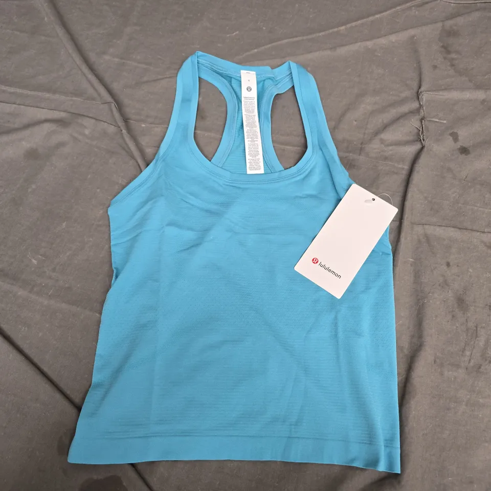 LULULEMON SWIFTLY TECH RACERBACK TANK 2.0 – WOMEN’S TURQUOISE TANK TOP (SIZE 4)