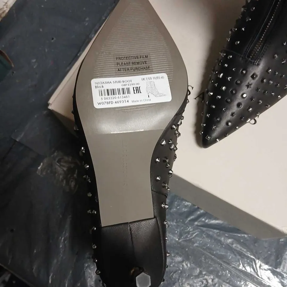 ALLSAINTS NATASHA STUD BOOTS – UK7, BLACK